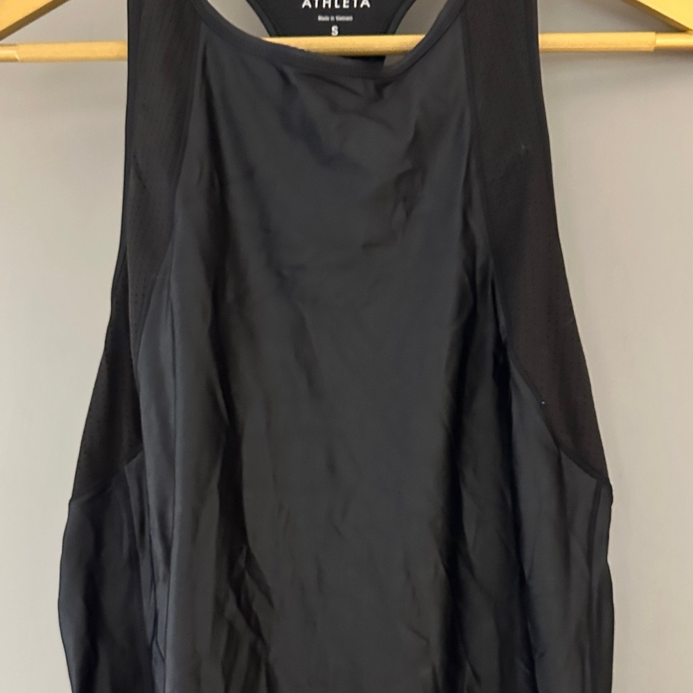 Athleta Black Racerback Tank Top Athletic Workout Sleeveless Performance Active - Picture 4 of 9